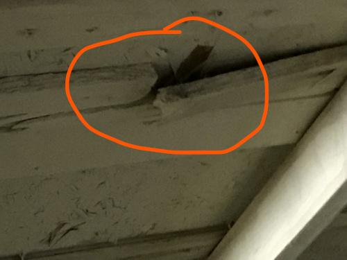 attic2 - Broken Roof Support